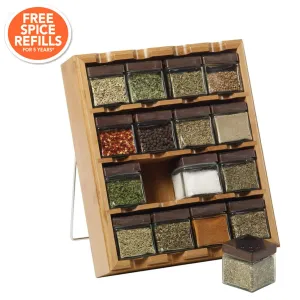 16 Jar Bamboo Spice Rack