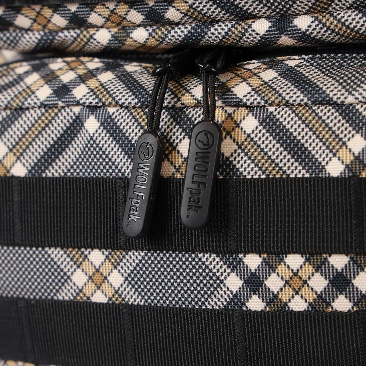 35L Backpack Black Tan Plaid