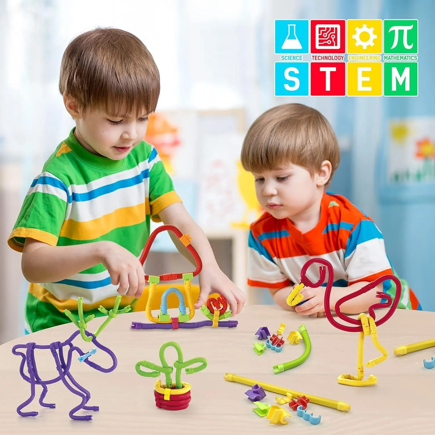 3D Art Creative Soft Twister Rods Building Stick - 85 pieces