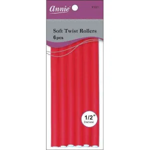 Annie Soft Twist Rollers 1/2" Red (6pcs)