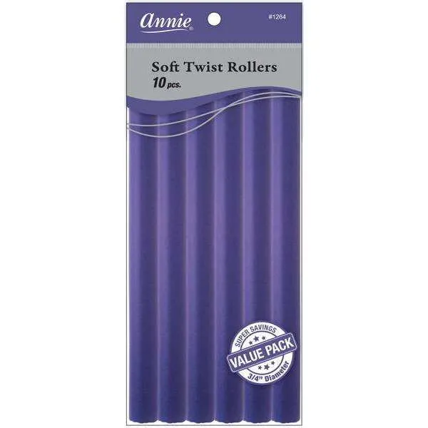 Annie Soft Twist Rollers 3/4" XL Purple Value Pack (10pcs)