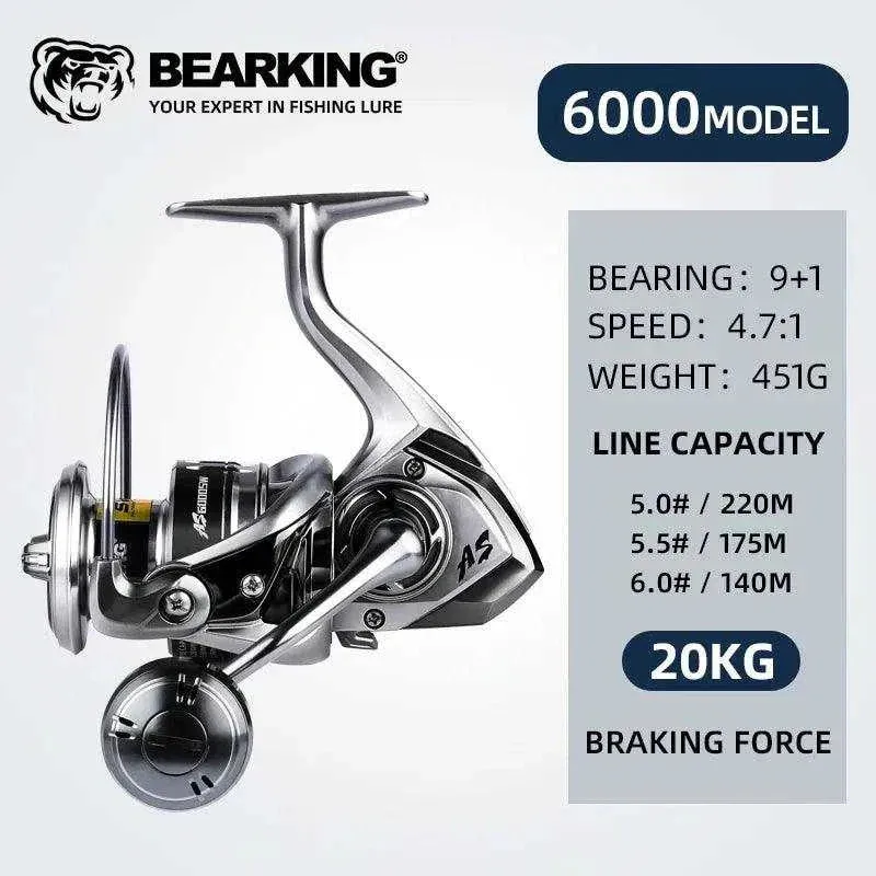 BEARKING Assassin Spinning Reel with 9 1BB Drag