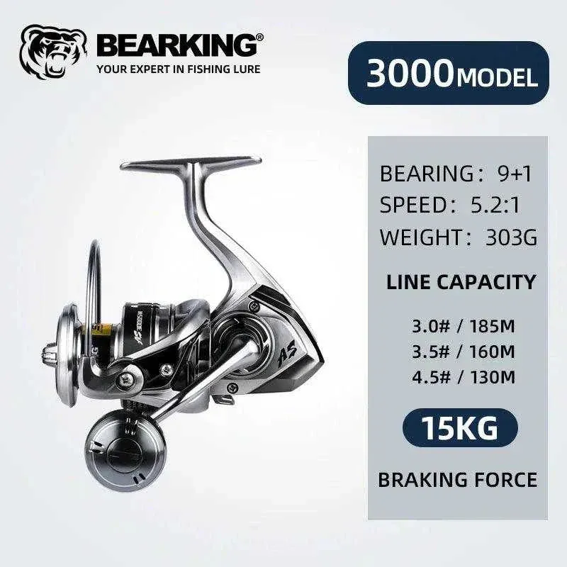 BEARKING Assassin Spinning Reel with 9 1BB Drag