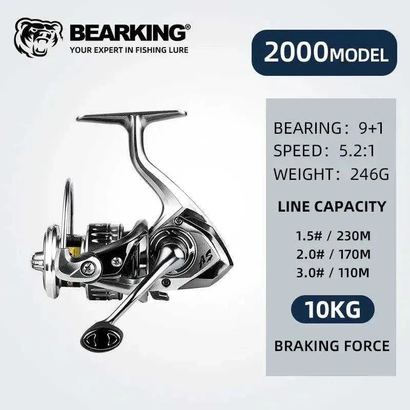 BEARKING Assassin Spinning Reel with 9 1BB Drag