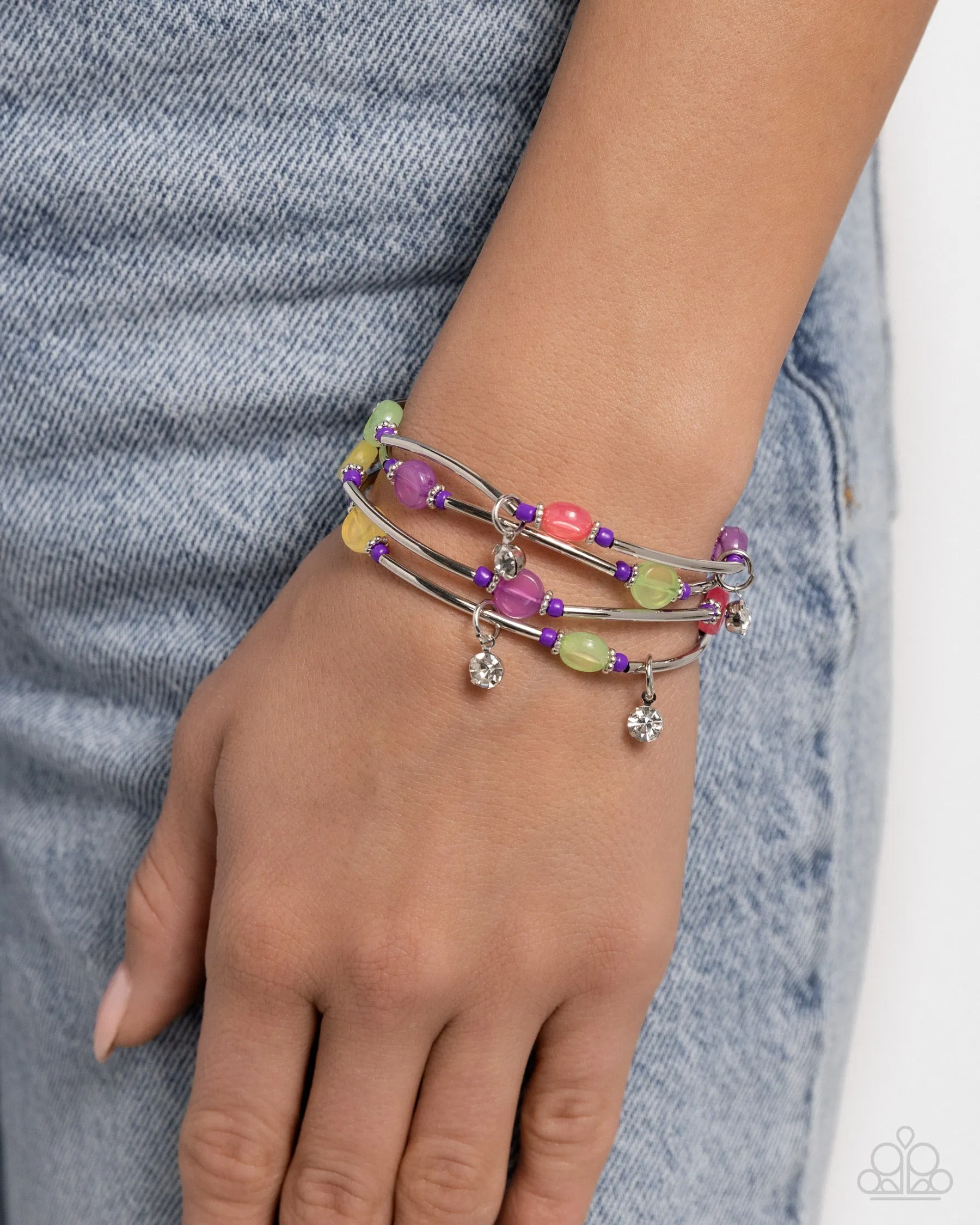 Bracelets Scattered Sheen - Purple