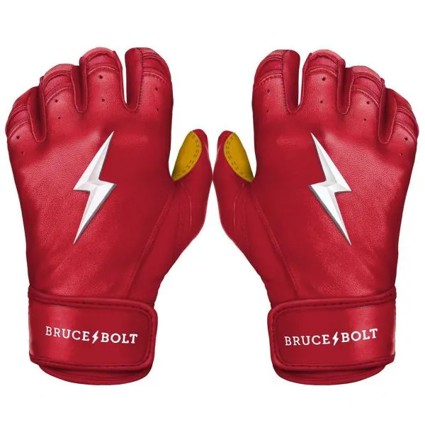 Bruce Bolt Youth Premium Pro Short Cuff Pair of Batting Gloves