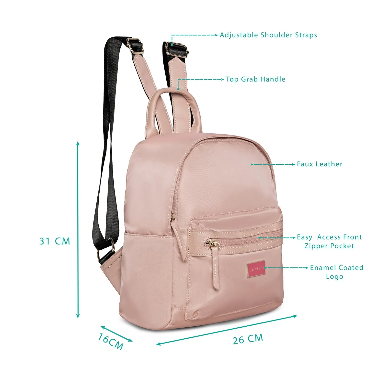 Caprese Cindy Backpack Small Soft Pink