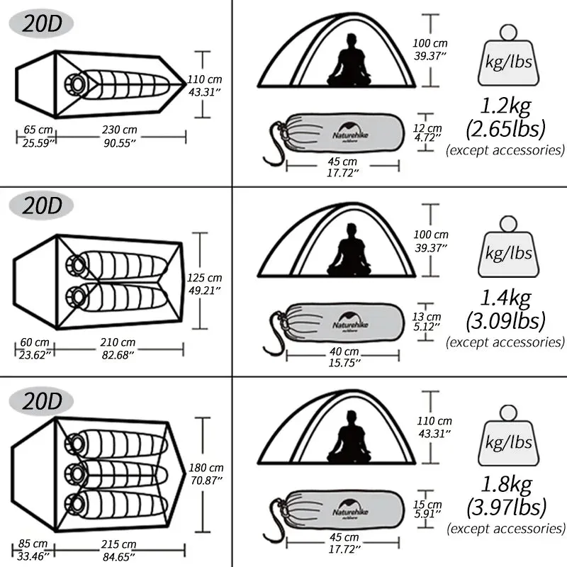 CloudUp Ultralight Waterproof Camping Tent for Outdoor Adventures - Army Green