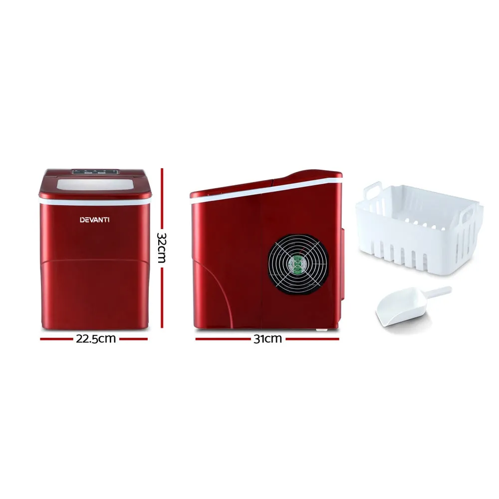 Compact Quick Ice Maker, 2L, 12kg/day - Devanti