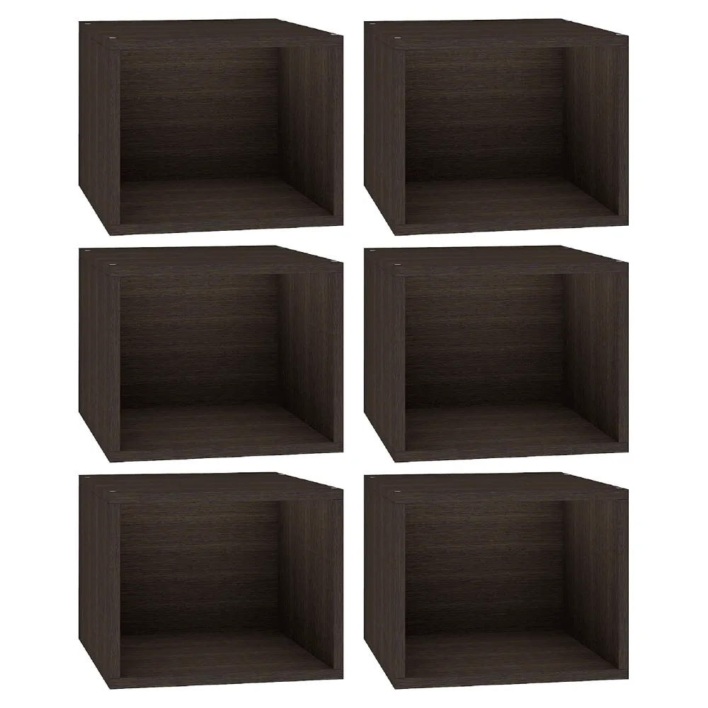 Cubox Cube Organisers Units, 40 x 30 cm, Classic Wenge (Set of 6)