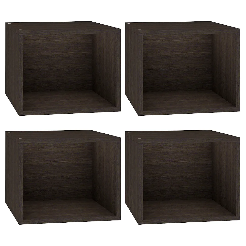 Cubox Display Units, 40 x30 cm, Set of 4, Classic Wenge