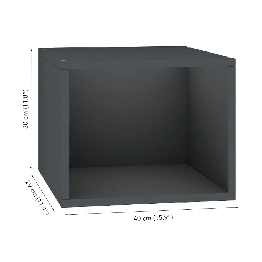 Cubox Storage cubes, 40 x 30 cm, Set of 2, Slate Grey