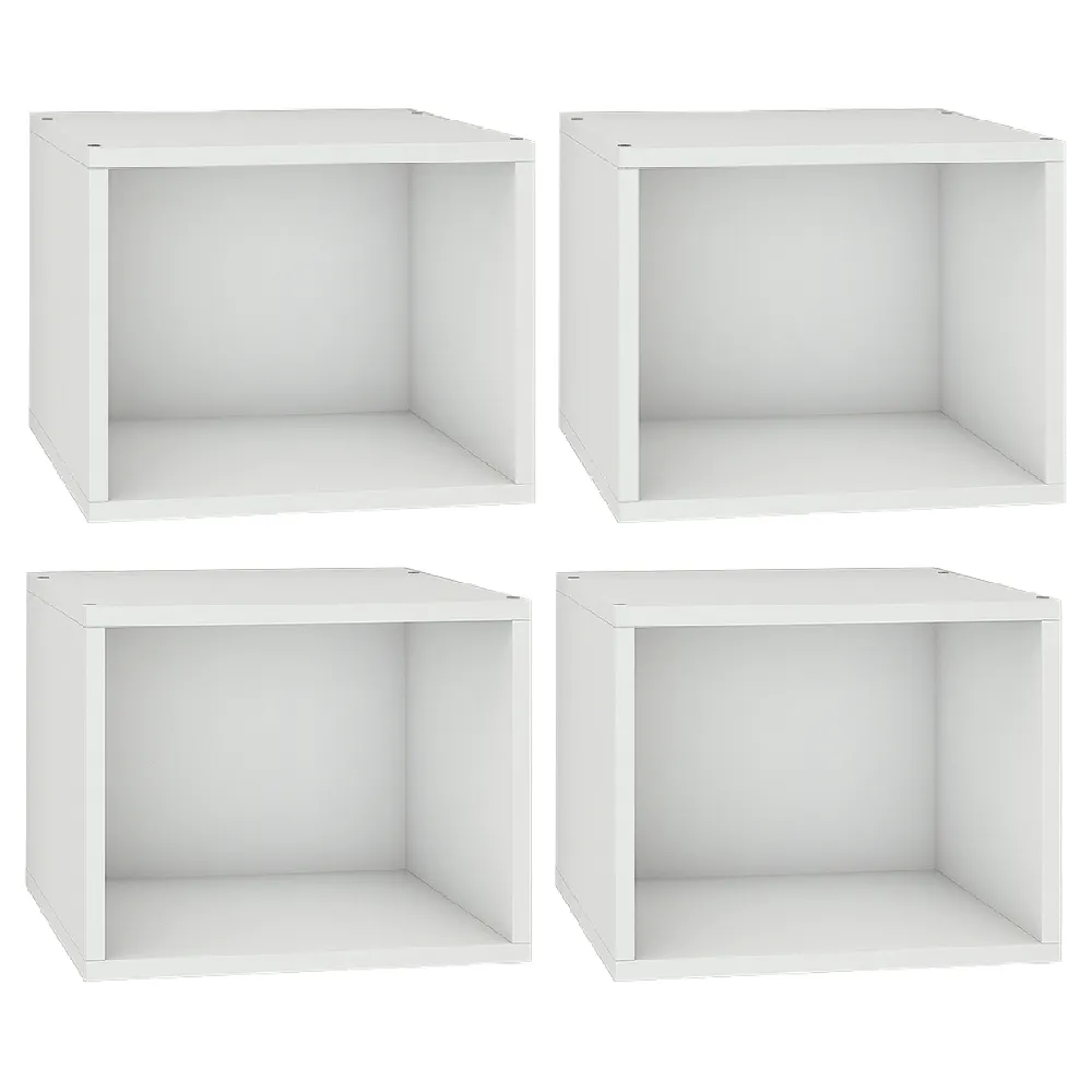 Cubox Storage Unit, 40 x 30 cm, Set of 4, Frosty White