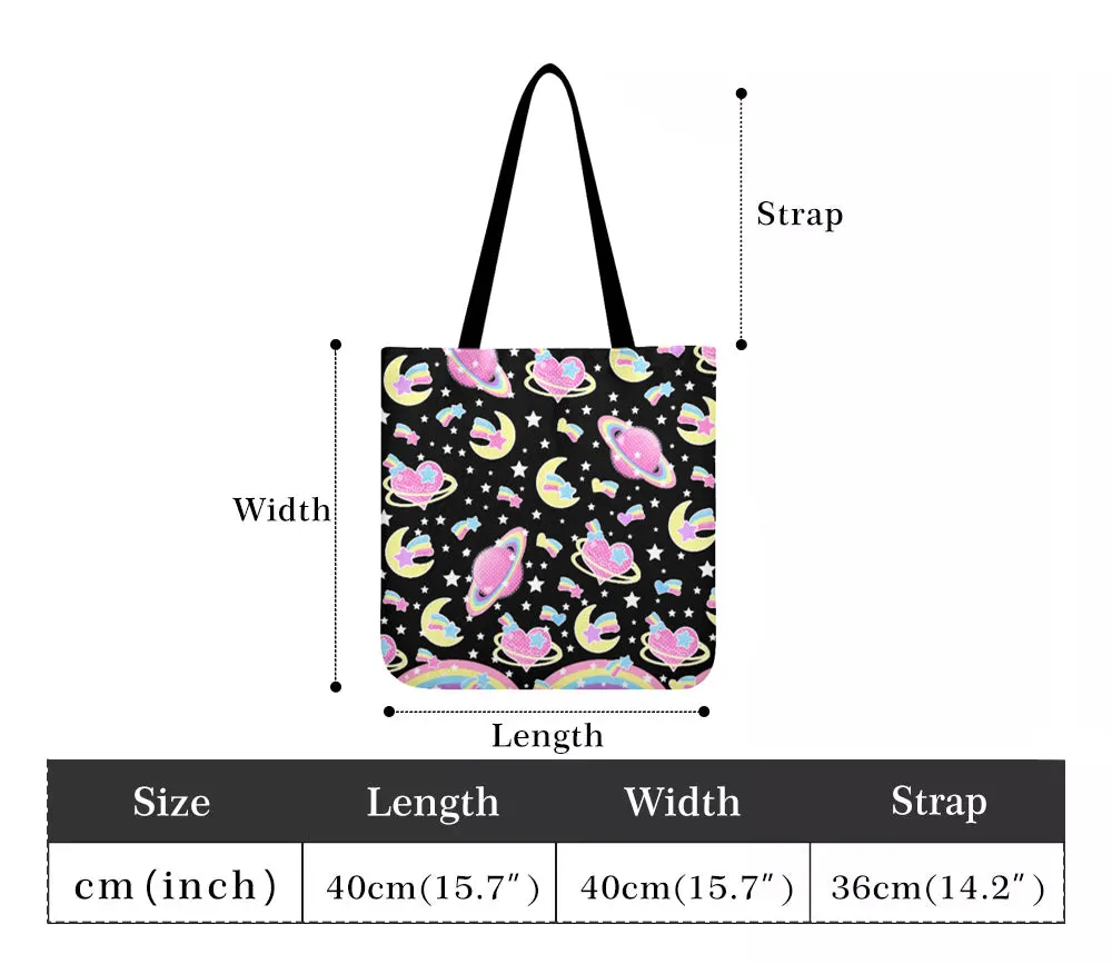 Electric Star Wave Yellow Canvas Tote Bag