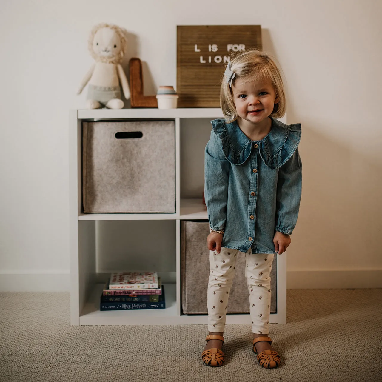 Felt Cube Storage - Oatmeal