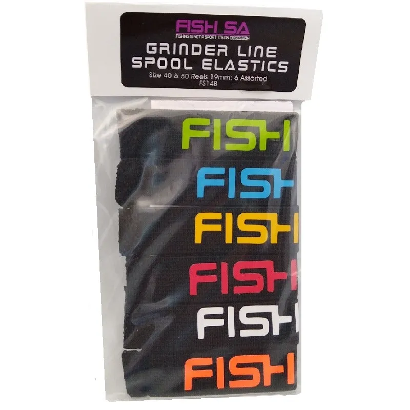 Grinder (reels) Line Spool Elastics 6 pack - Adjustable line lockers, keeping your s#$t together!