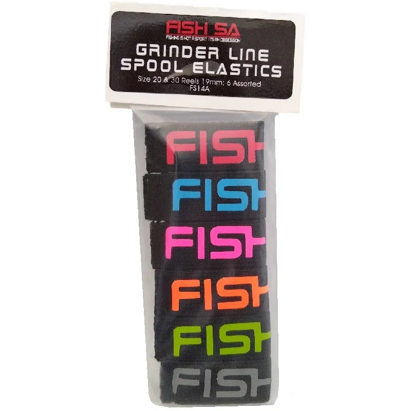 Grinder (reels) Line Spool Elastics 6 pack - Adjustable line lockers, keeping your s#$t together!