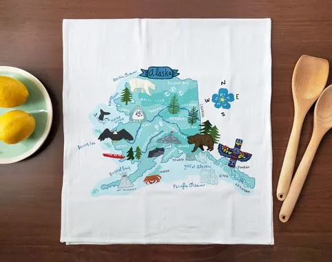 Hello Alaska Kitchen Towel