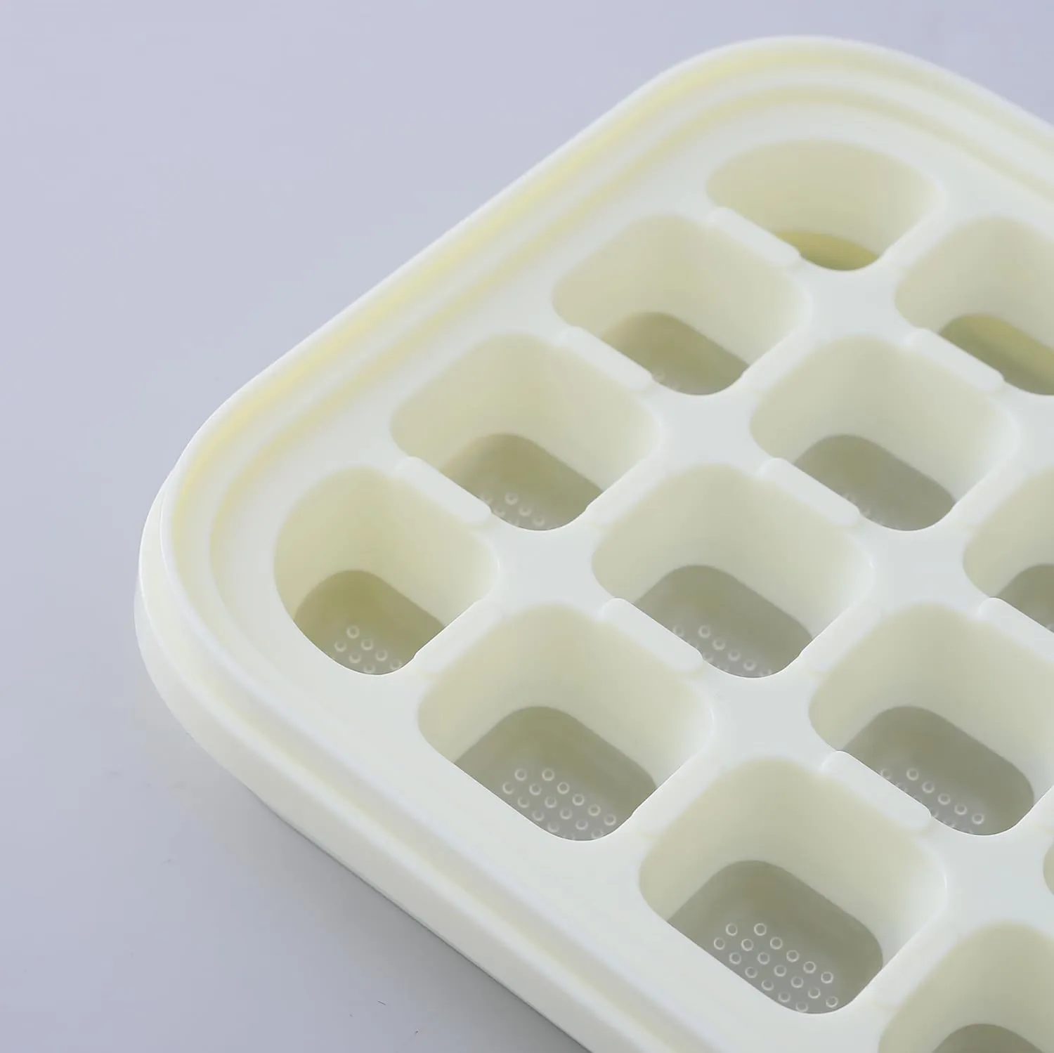 Homestic 2 Layer Ice Cube Trays with Storage Box & Ice Scoop | 56 Compartments | One Press Demolding | Ice Cubes for Whiskey Cocktails Mocktails Soft Drinks | BPA Free | White