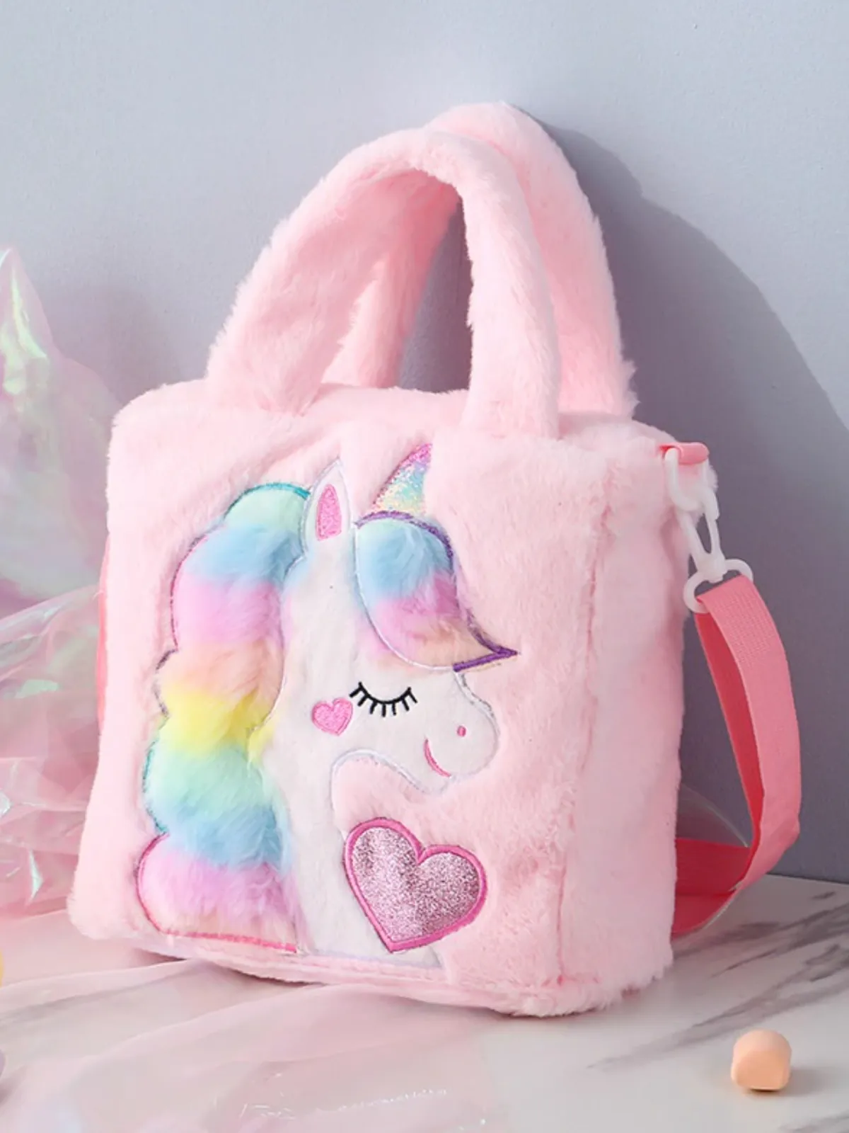 It's So Fluffy Plush Unicorn Bag