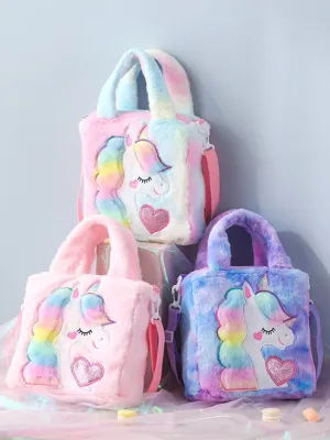 It's So Fluffy Plush Unicorn Bag