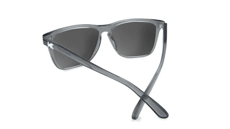 Knockaround Sunglasses | Fast Lanes Sport | Clear Grey / Green Moonshine