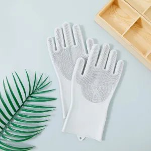 Kuber Industries Multi-Purpose Silicon Gloves | Reusable Gardening Gloves | Heat Resistant for Better Protection | Non-Slippery & Durable | Grey | Versatile and Protective Garden Gloves