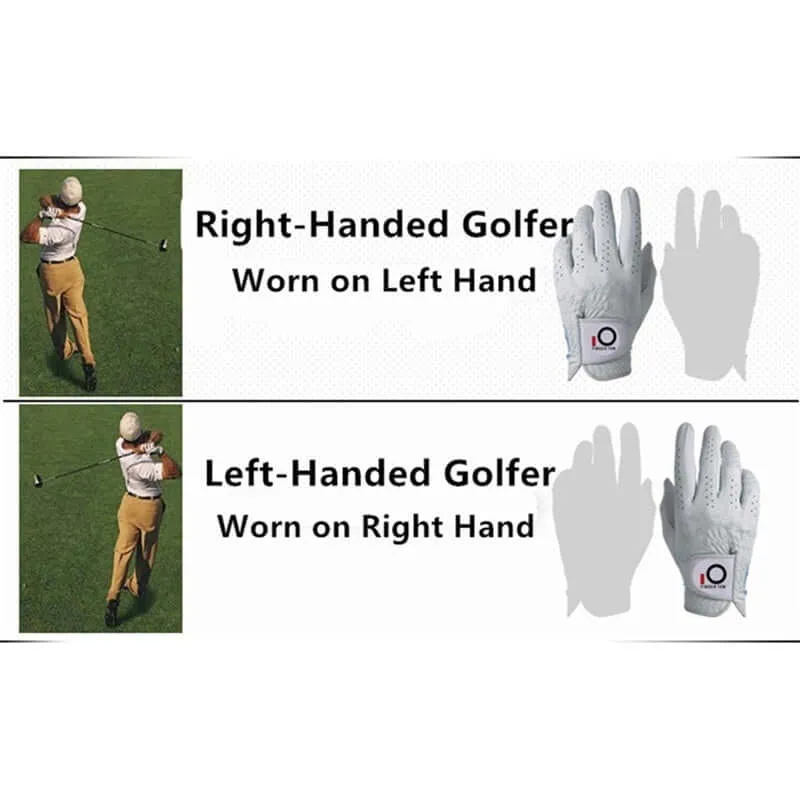 Men's Golf Gloves All Weather Grip Value 6 Pack Cabretta Leather Left Right Handed Durable Fit Size Small Medium ML Large XL