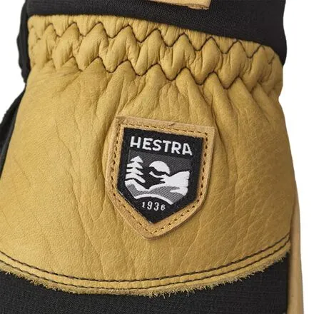 Military leather gloves Ascent men's Hestra, color Black/Natural Yellow