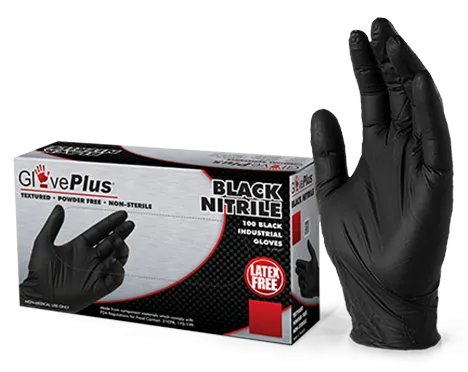 Nitrile Disposable industrial Gloves 100ct /Boxes BLACK