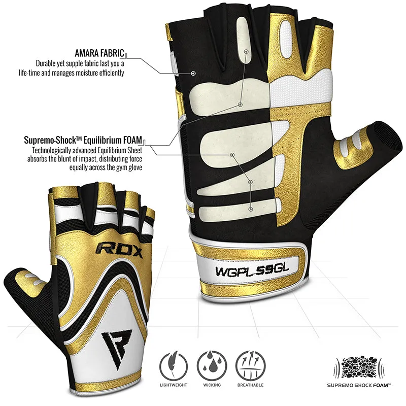 RDX S9 Glaze Leather Gym Gloves