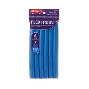 RED by KISS Flexi Rods 7" Length 9/16" Diameter 6pcs [BLUE] #HRF05