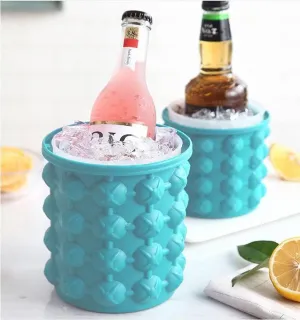 Silicone Ice Bucket, Space Saving Ice Cube Maker