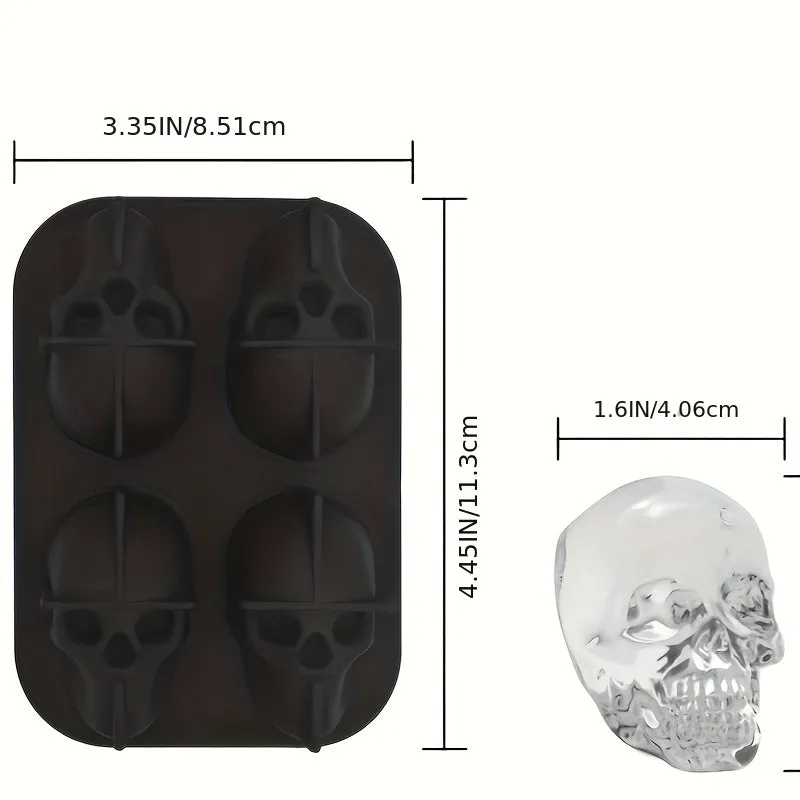 Skull Ice Cube Mold Set with Funnel  Perfect Gift