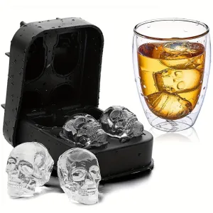 Skull Ice Cube Mold Set with Funnel  Perfect Gift