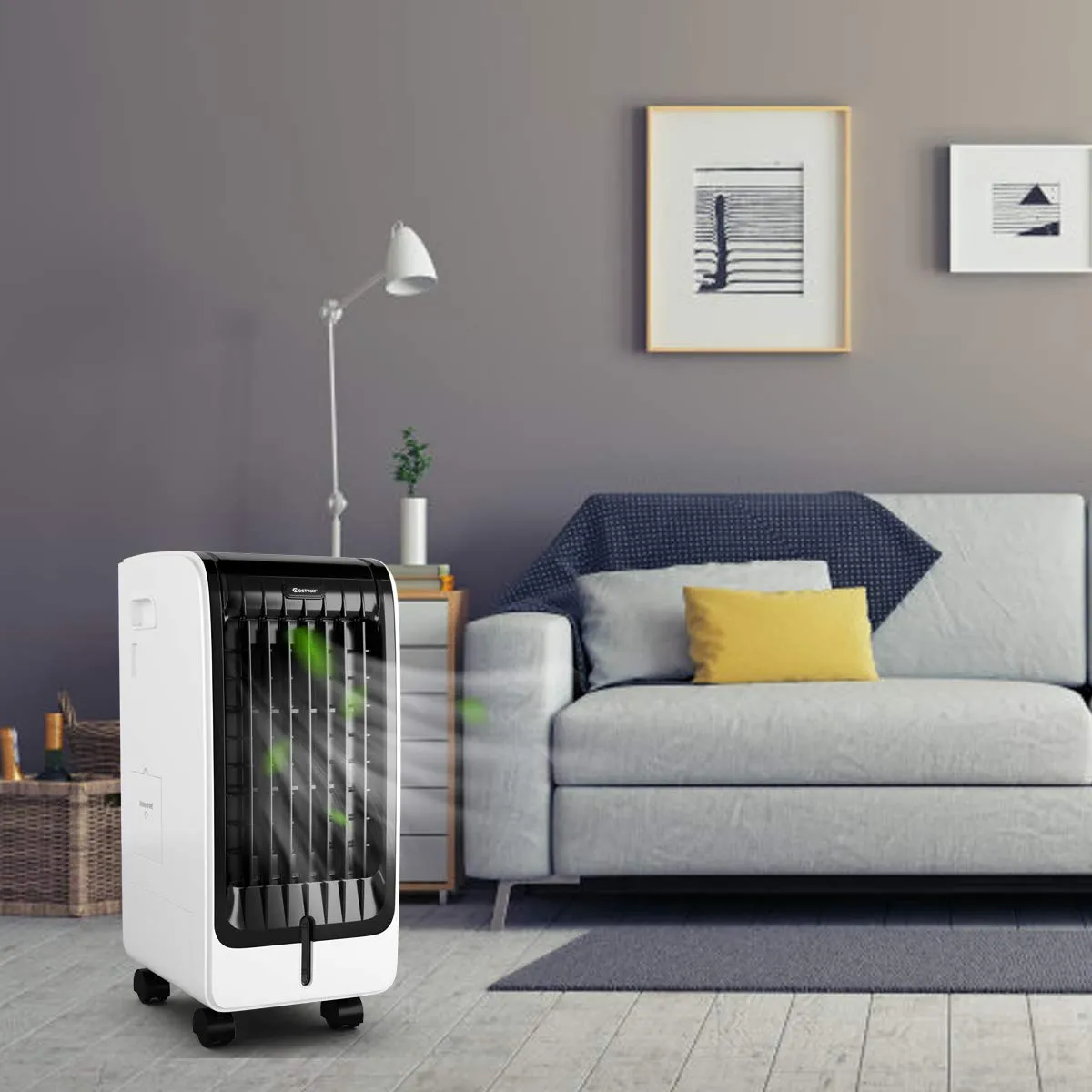 Tangkula Portable Evaporative Air Cooler for Room, 3-in-1 Portable Air Cooler with Remote Control