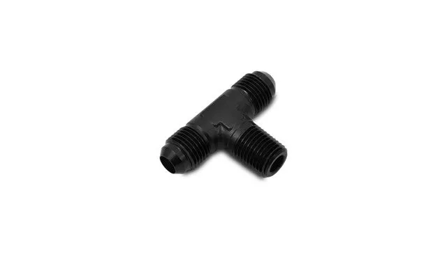 Vibrant Male AN Flare to NPT Tee Adapter Fitting; Size: -8AN x 3/8" NPT - 10463