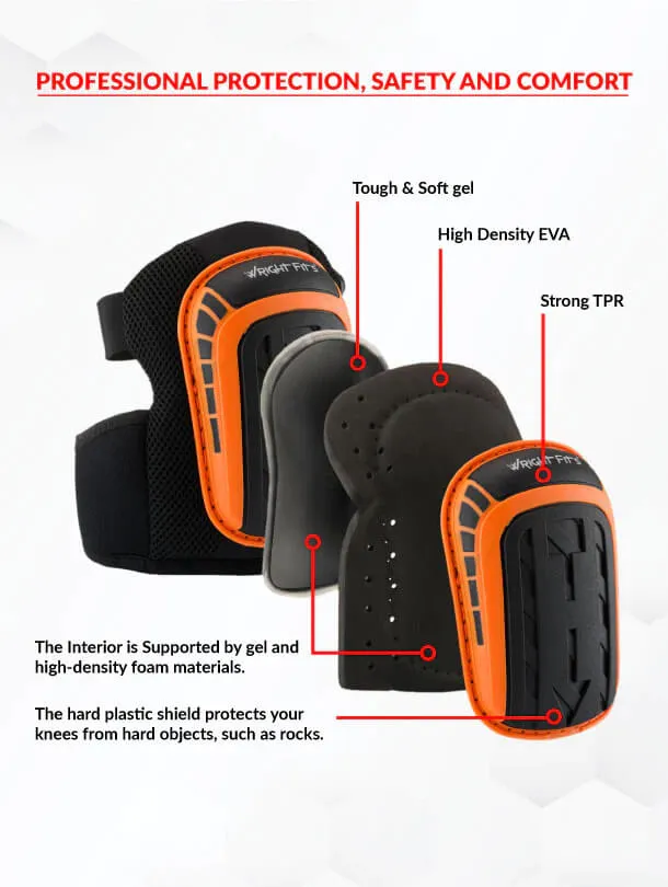 WrightFits Pro Heavy Duty Gel Knee Pads - WW020518